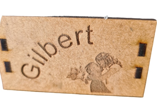 Petit marque place rectangulaire